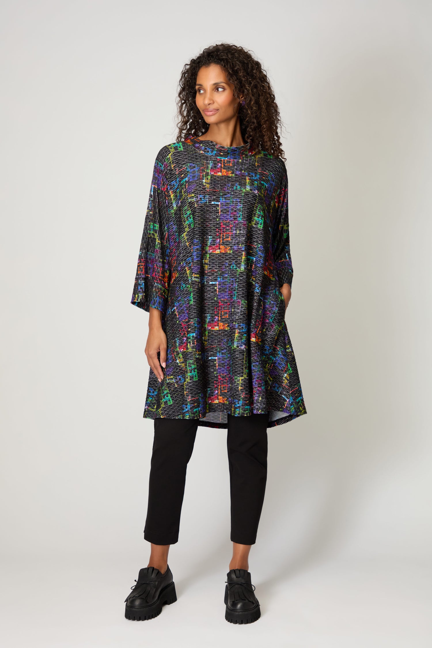 Blanca Graphic Textured Long Tunic