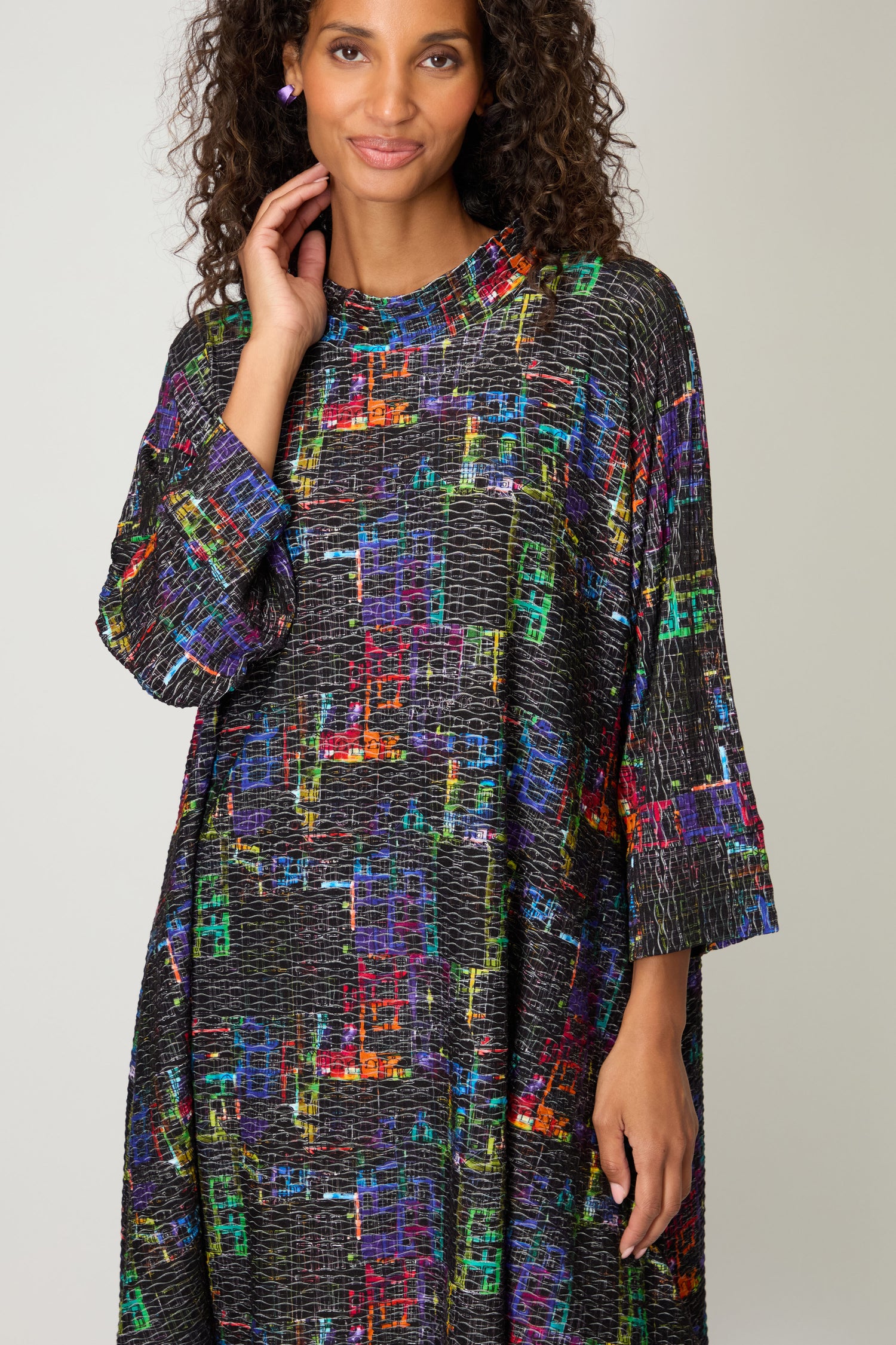 Blanca Graphic Textured Long Tunic