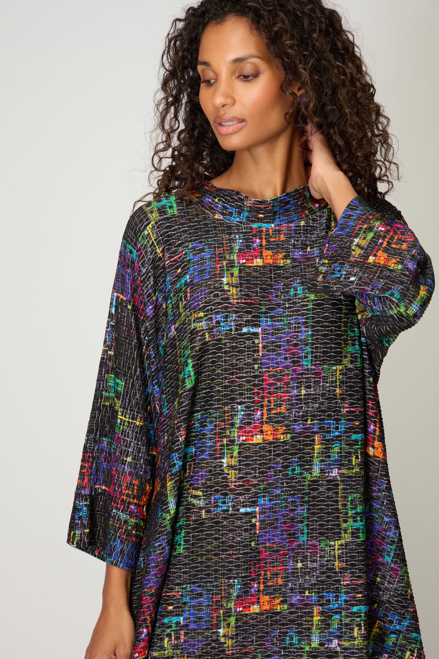 Blanca Graphic Textured Long Tunic
