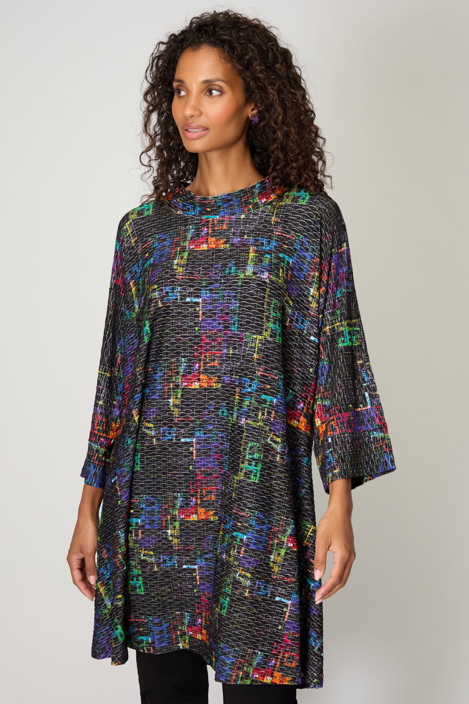 Blanca Graphic Textured Long Tunic