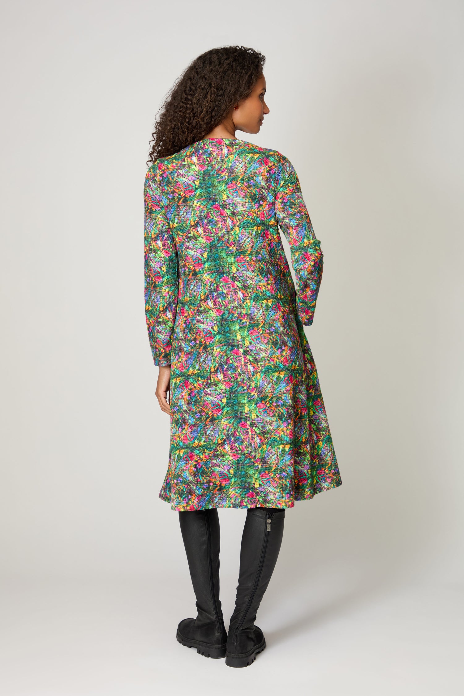 Fioresa Circle Textured Jersey Dress