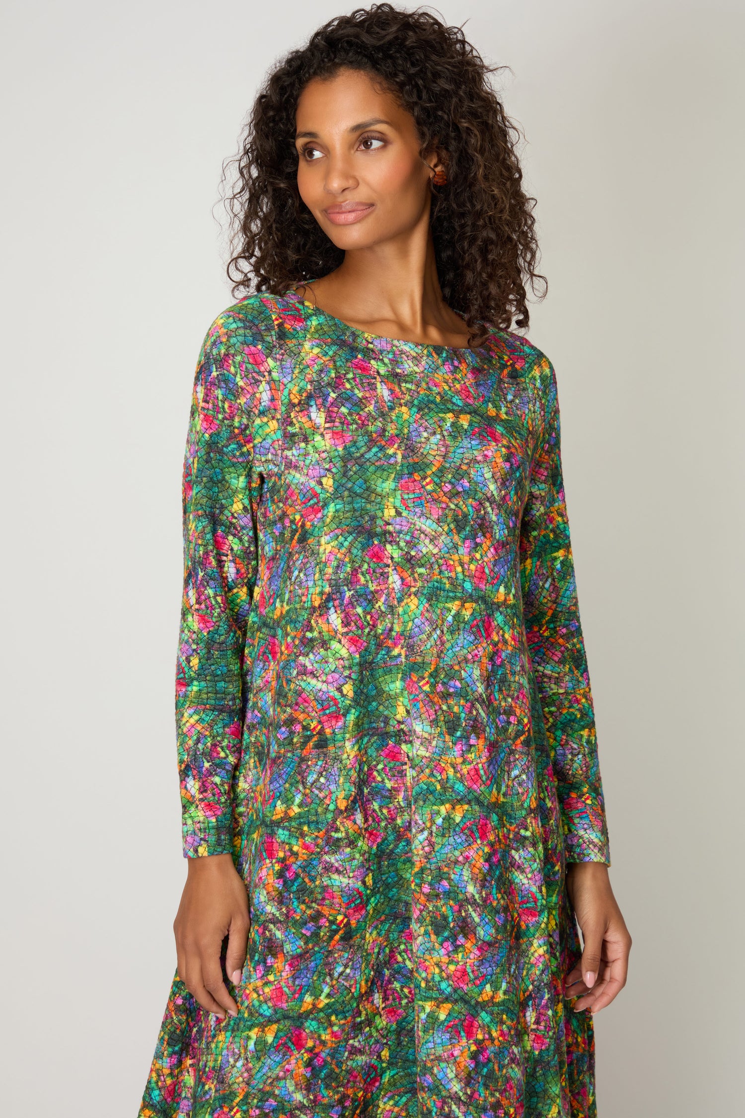 Fioresa Circle Textured Jersey Dress