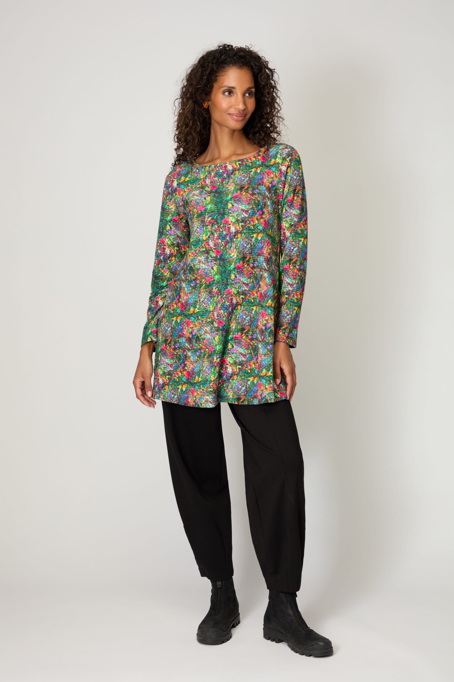 Circle Textured Jersey Tunic