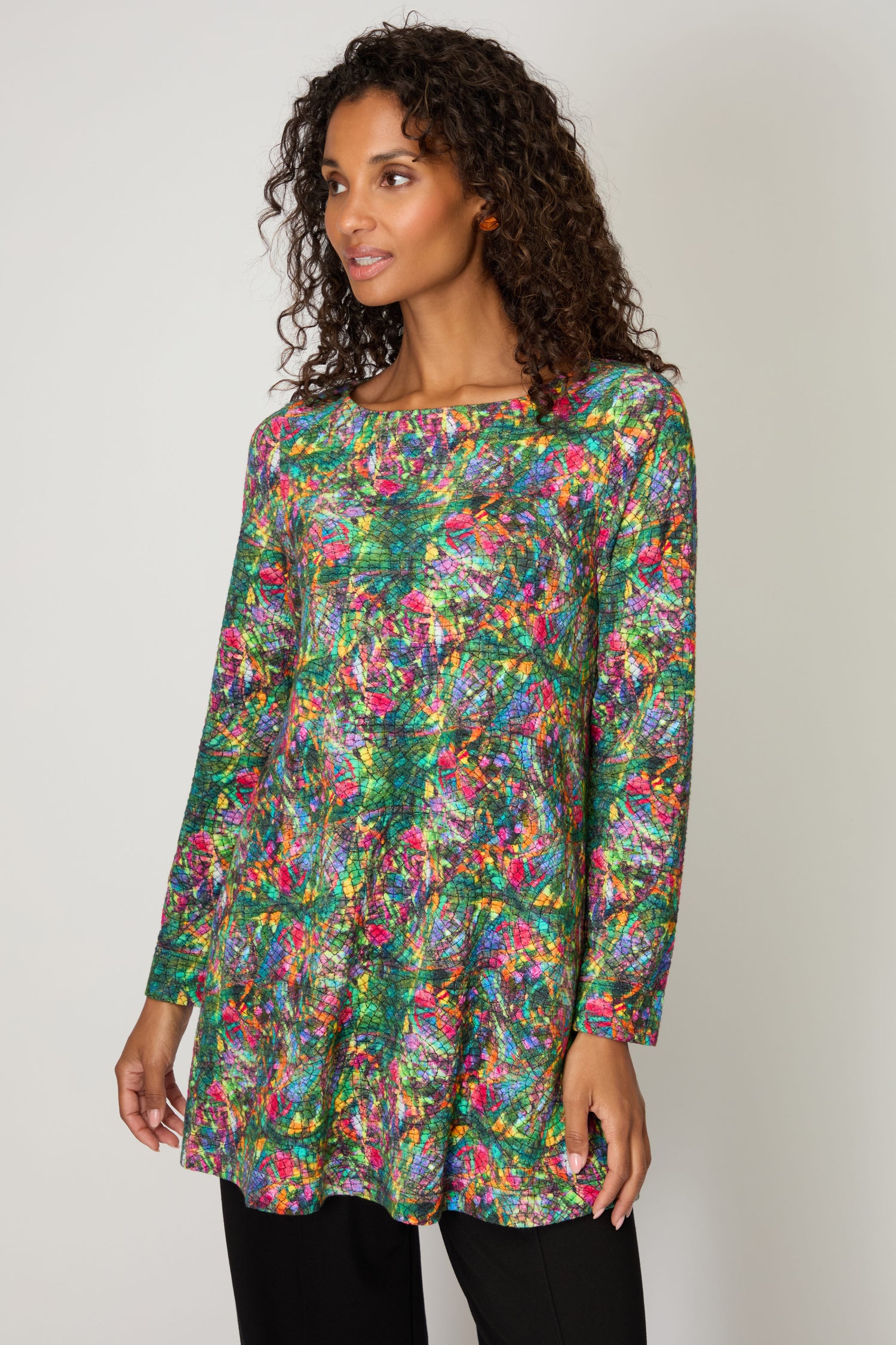 Circle Textured Jersey Tunic