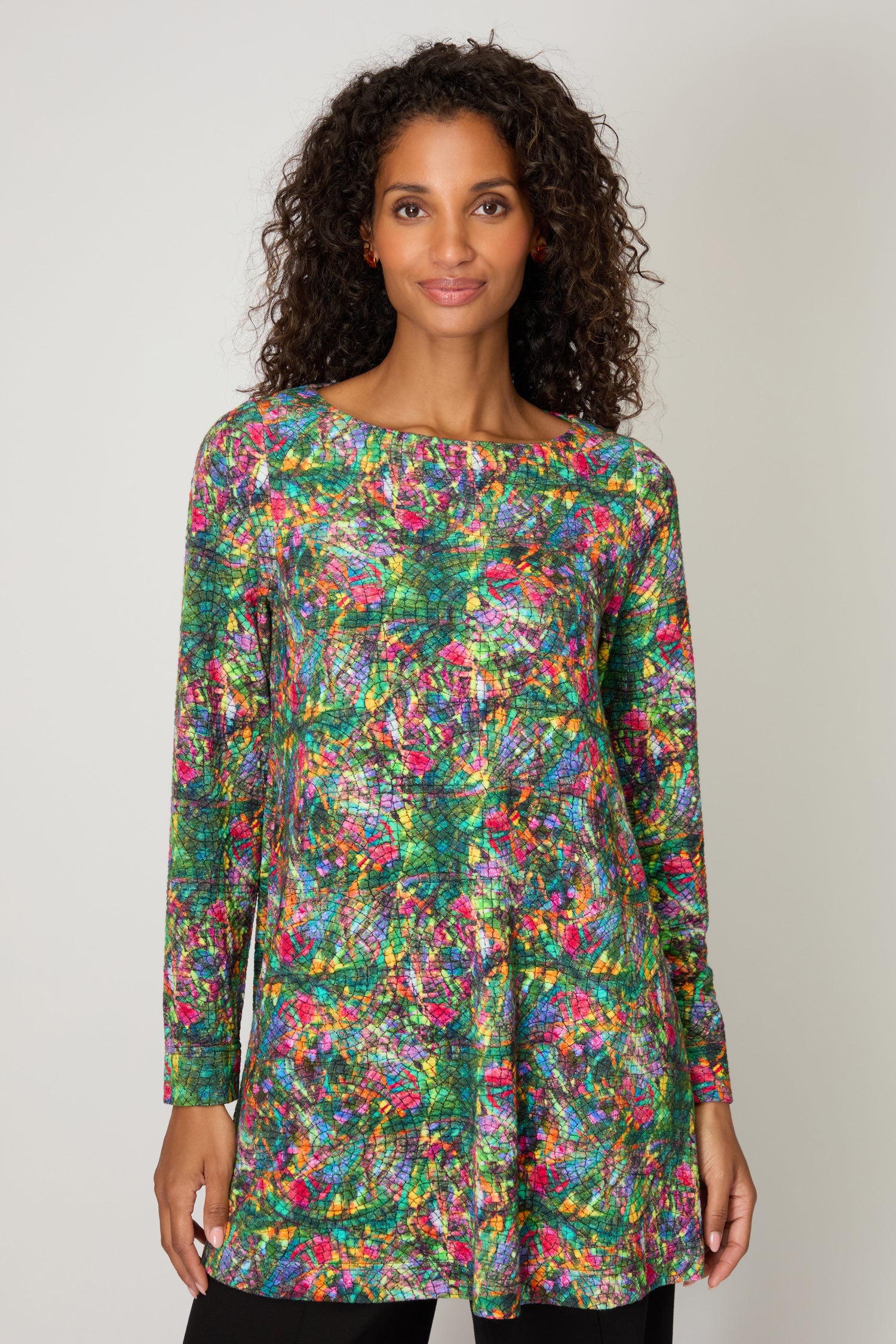 Circle Textured Jersey Tunic