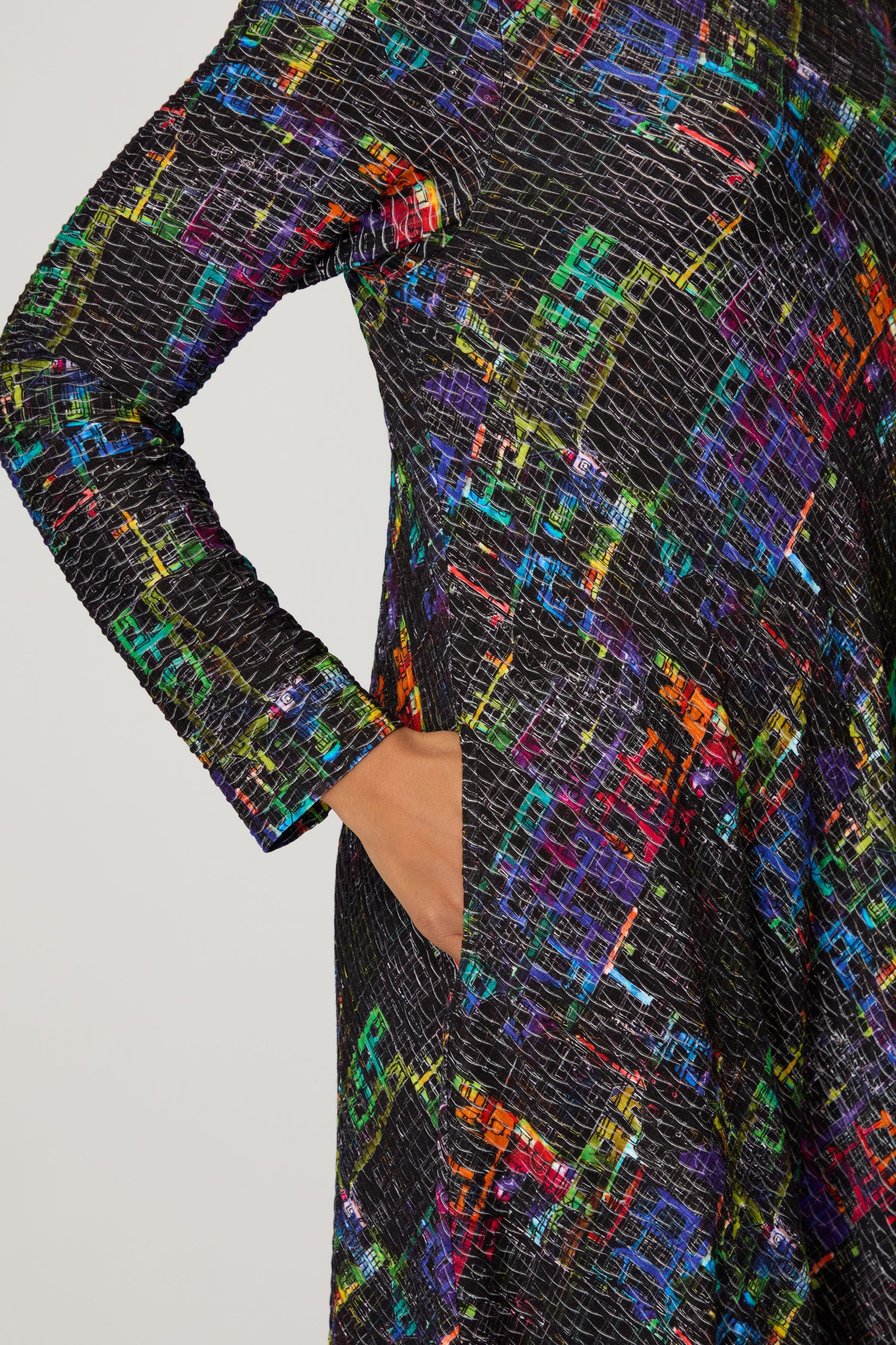 Ramona Graphic Textured Jersey Dress
