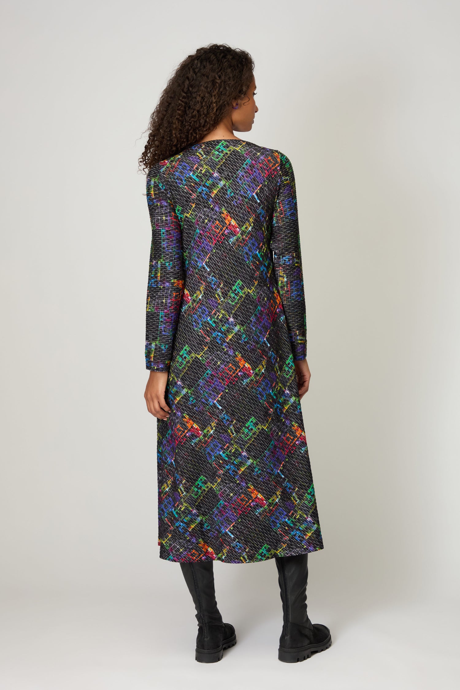 Ramona Graphic Textured Jersey Dress