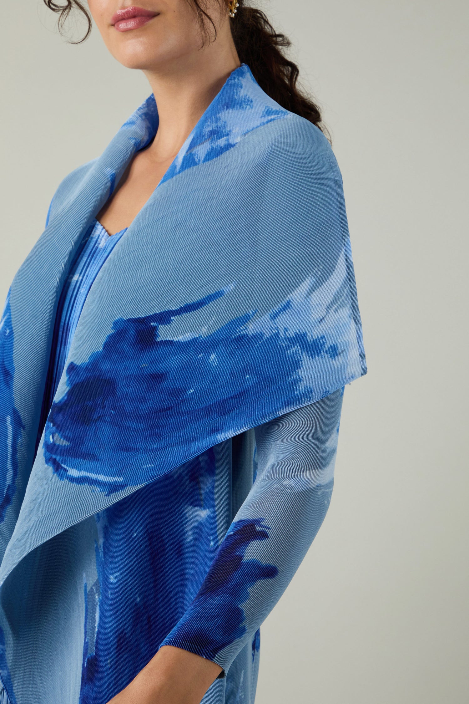 Splash Print Pleated Jacket