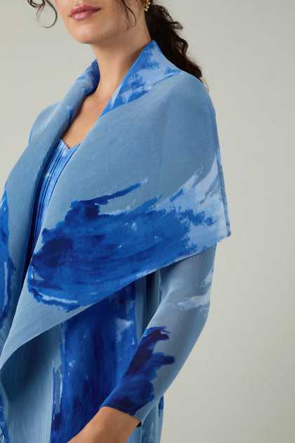 Splash Print Pleated Jacket