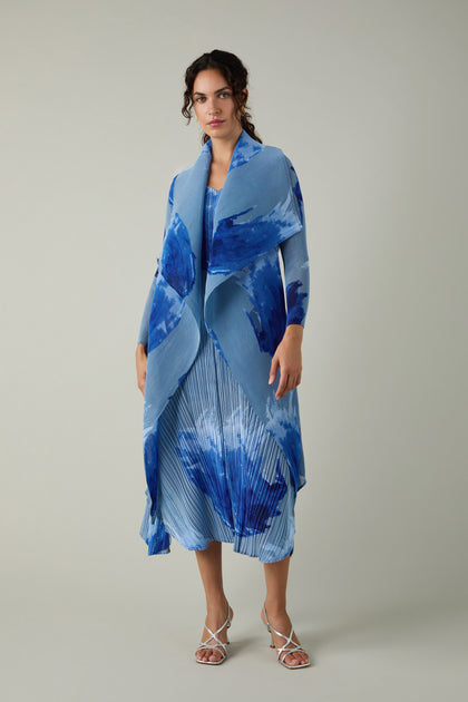 Splash Print Pleated Jacket