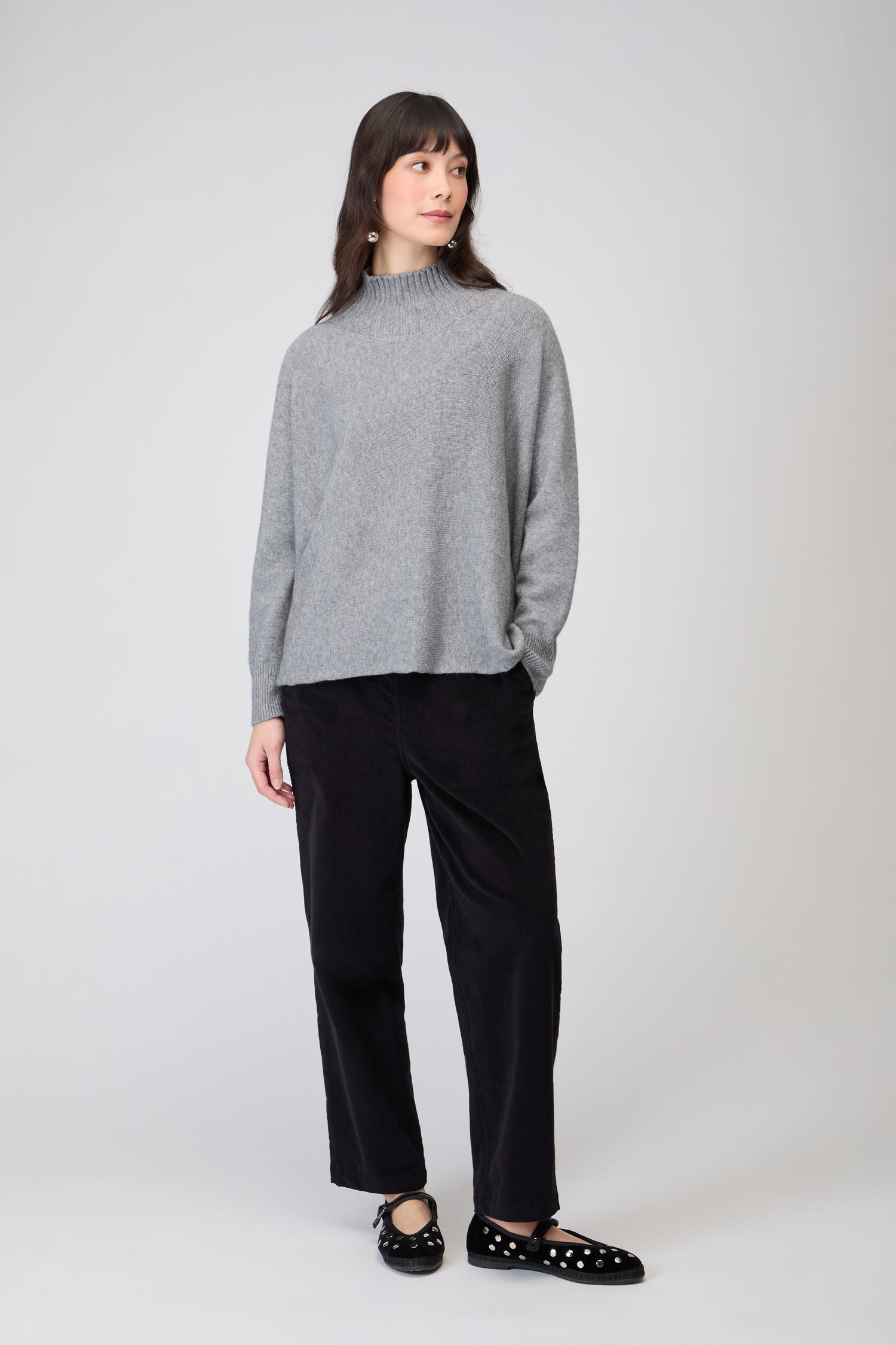 Boxy High Neck Knit