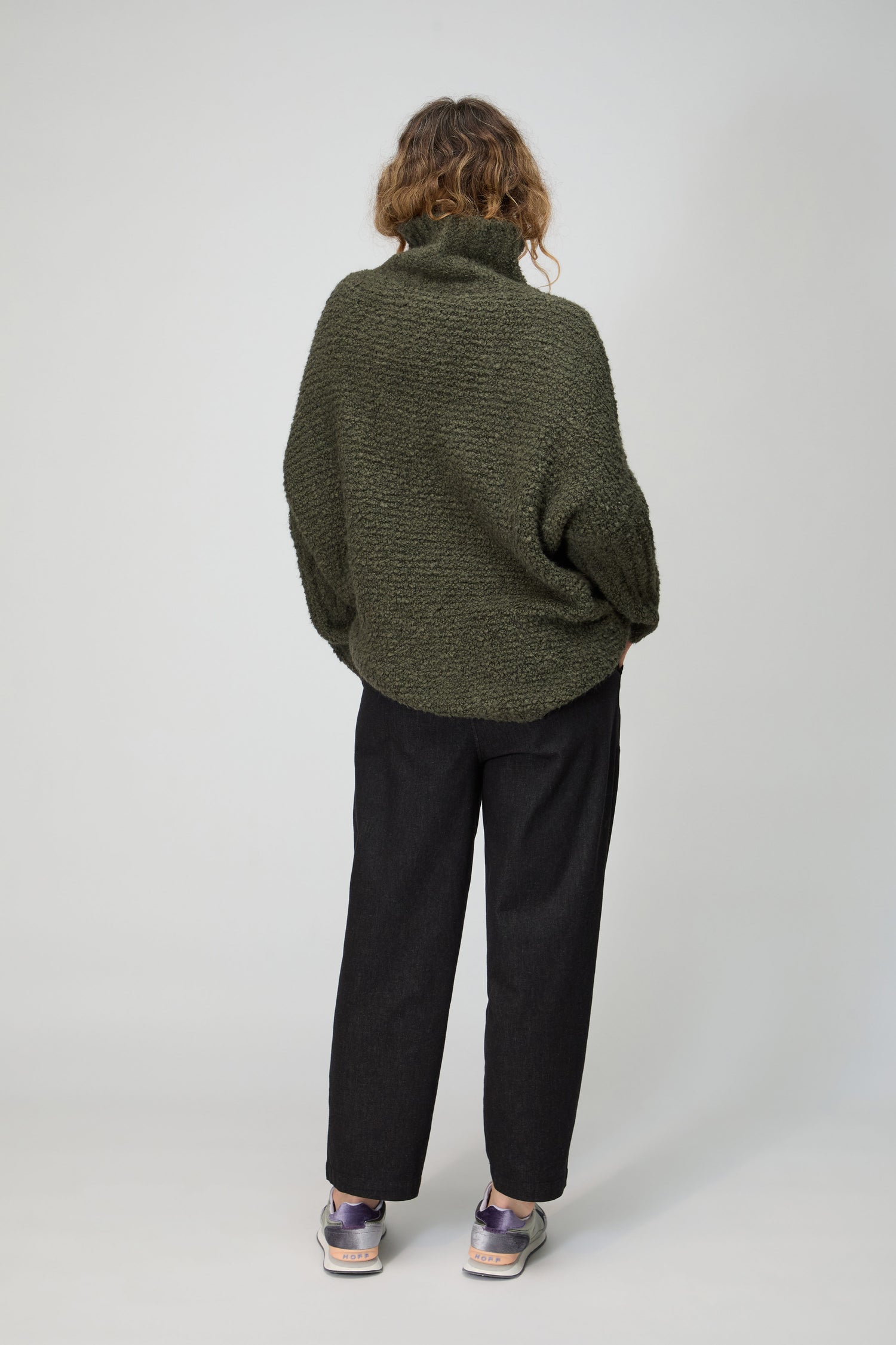 Boucle Cable Knit Jumper
