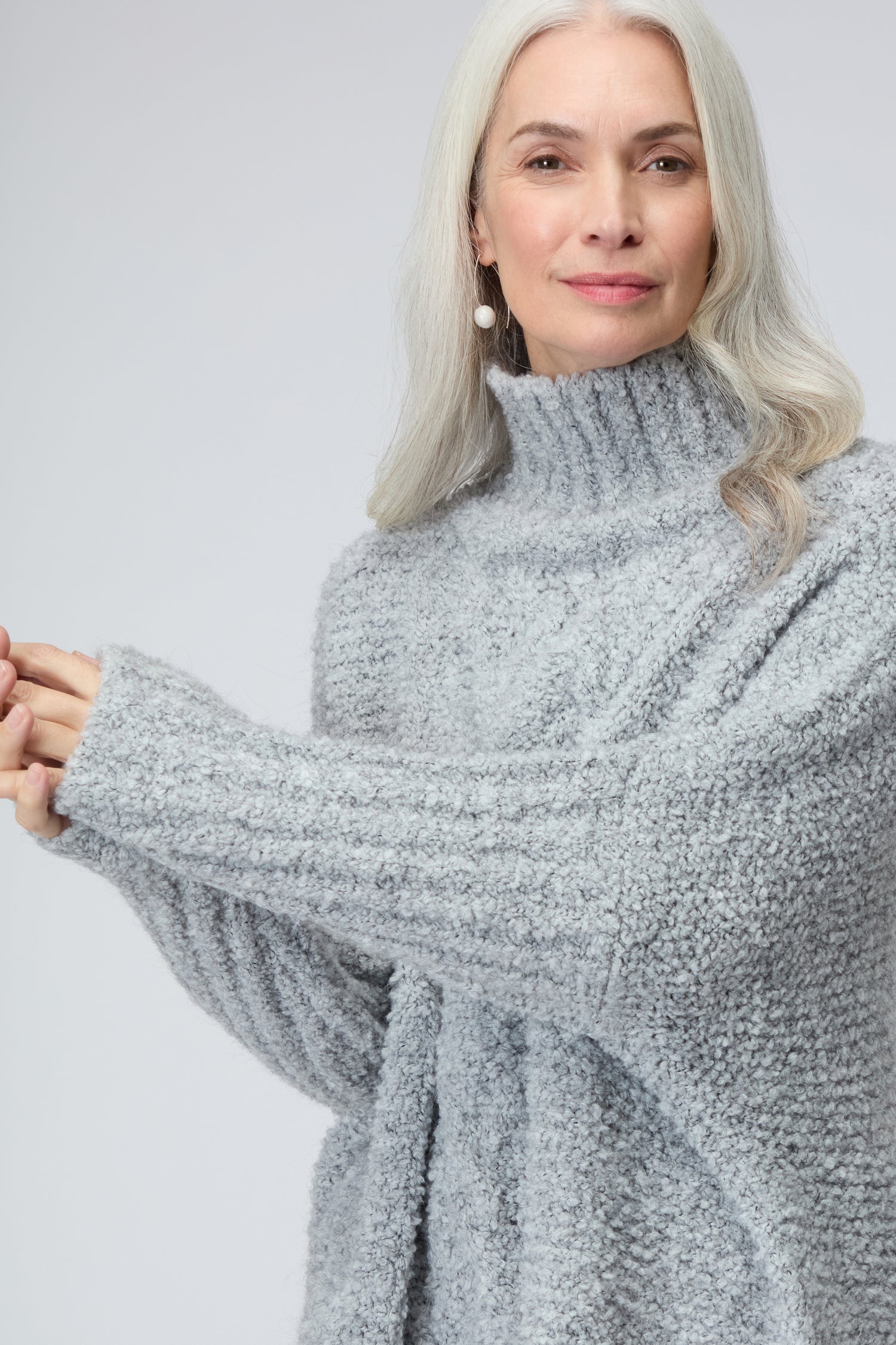 Boucle Cable Knit Jumper