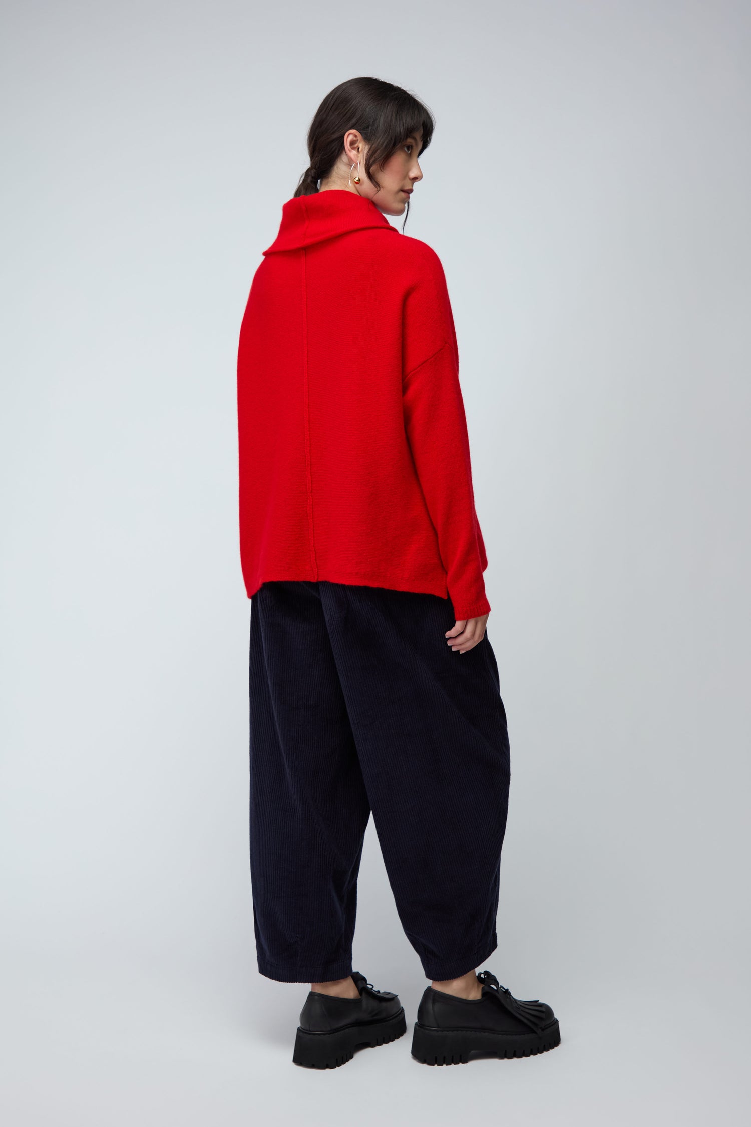 Merino Wool Cowl Neck Jumper