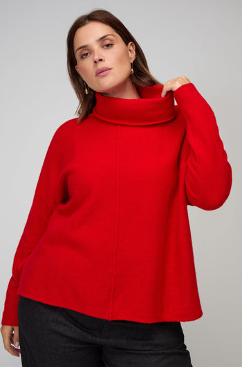Merino Wool Cowl Neck Jumper