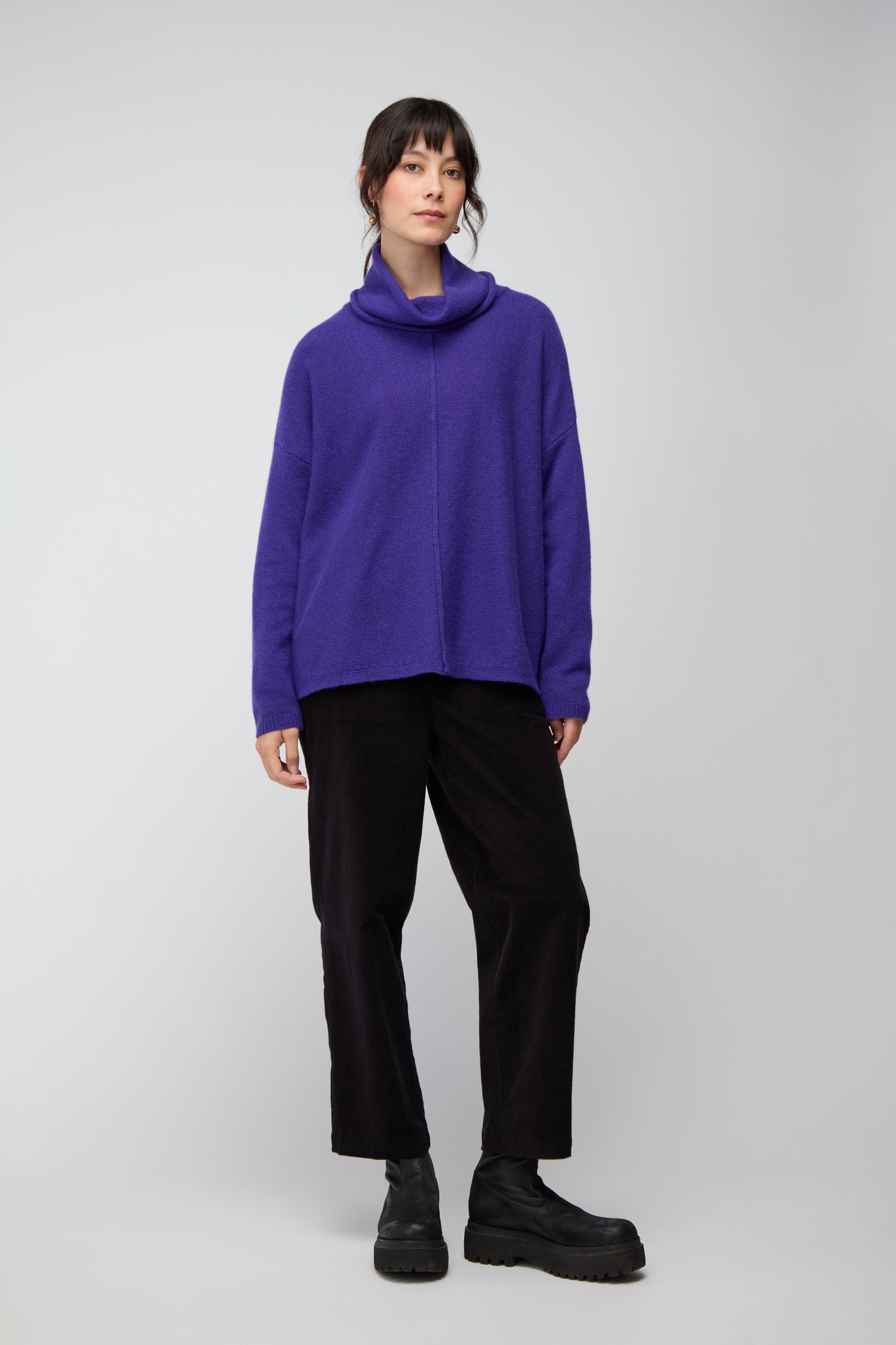 Merino Wool Cowl Neck Jumper