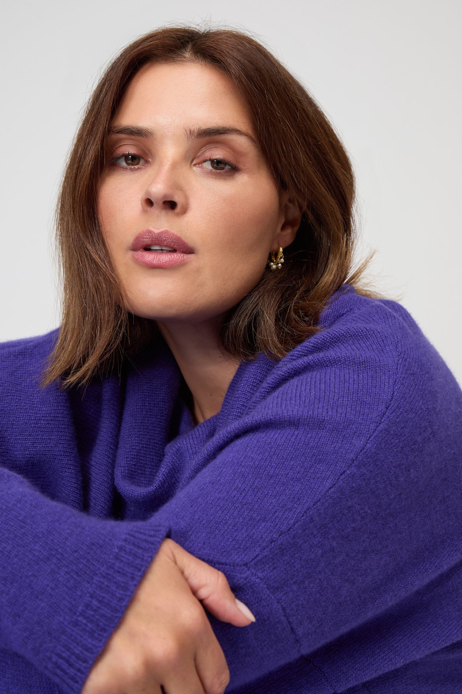 Merino Wool Cowl Neck Jumper