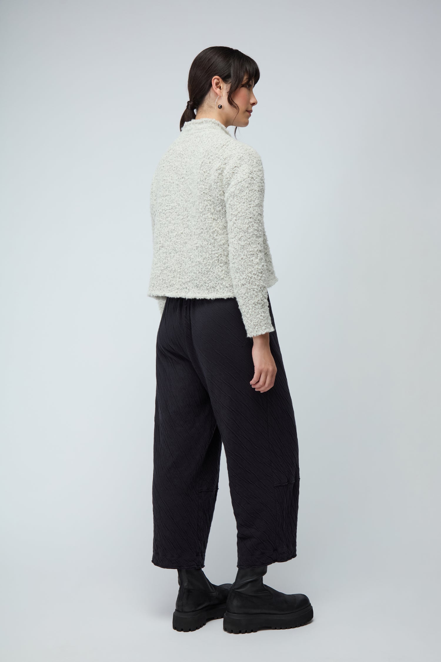 Winter White Three Button Cardi