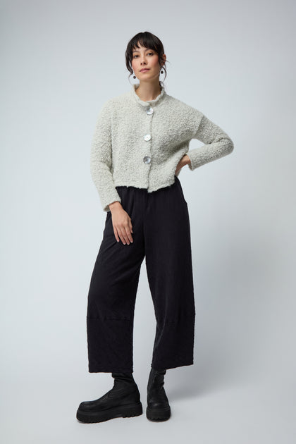 Winter White Three Button Cardi