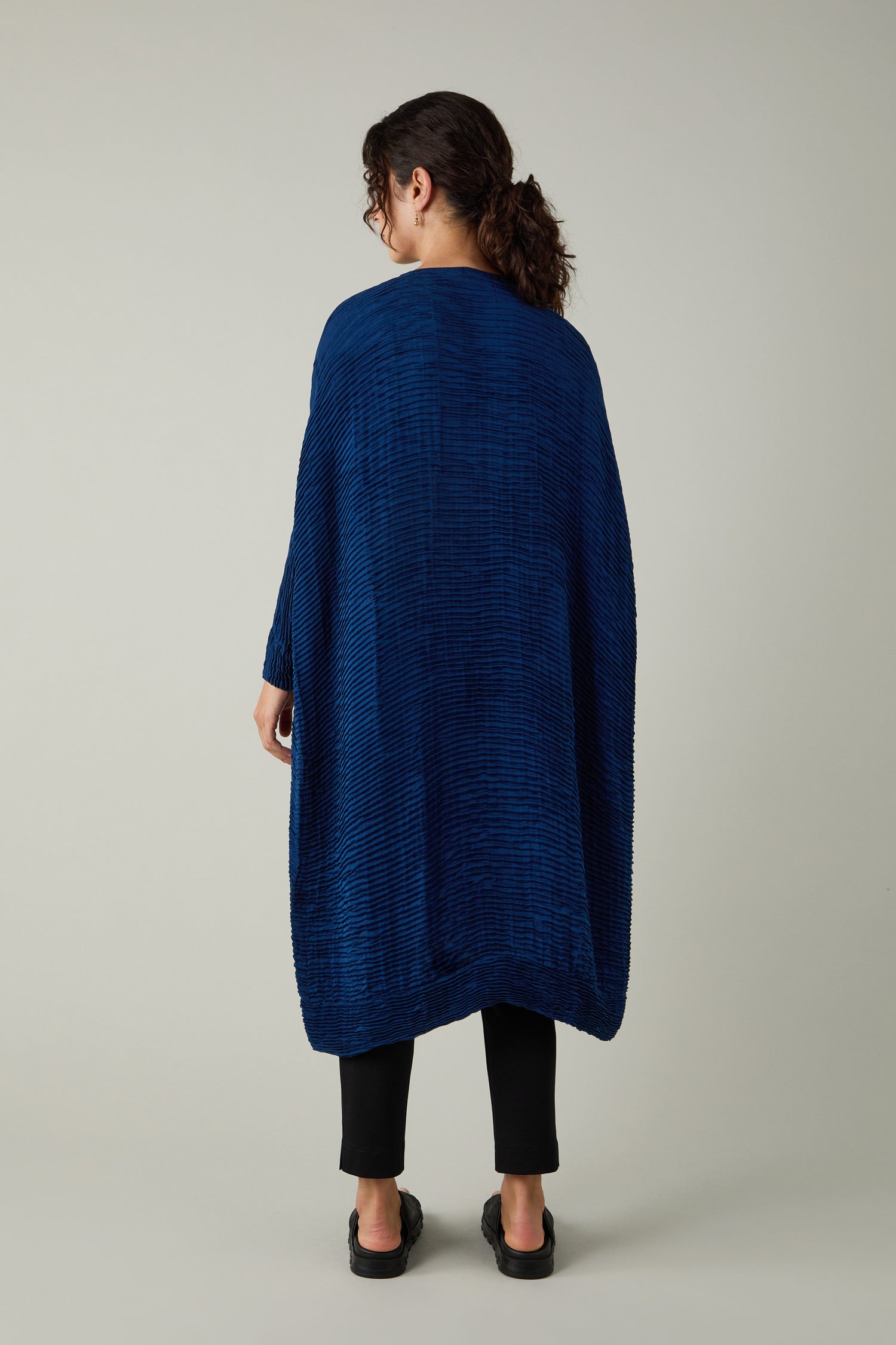 Silk Pleated Tunic Dress