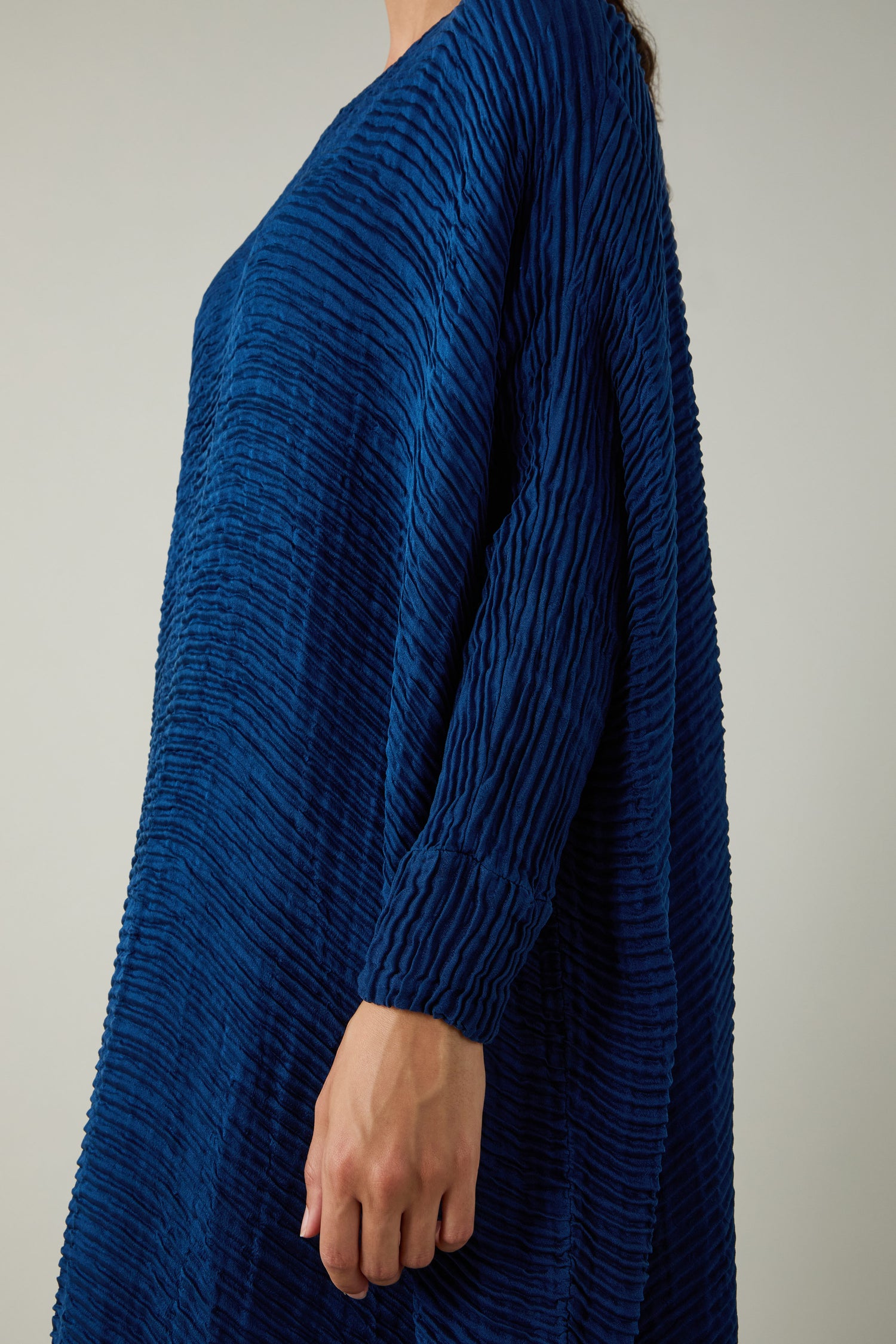 Silk Pleated Tunic Dress