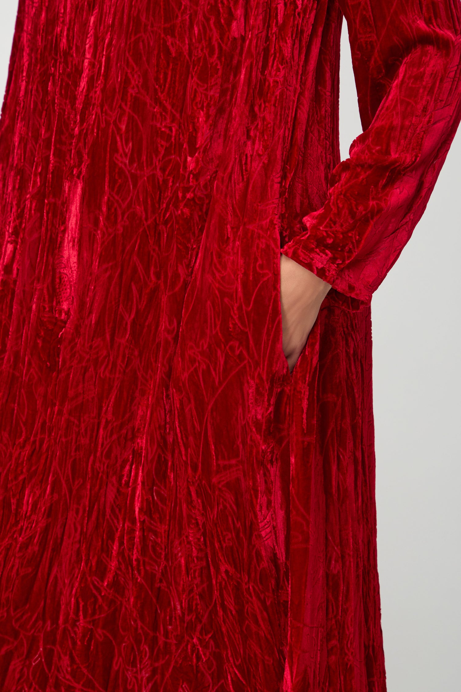 Cowl Neck Vine Devore Dress