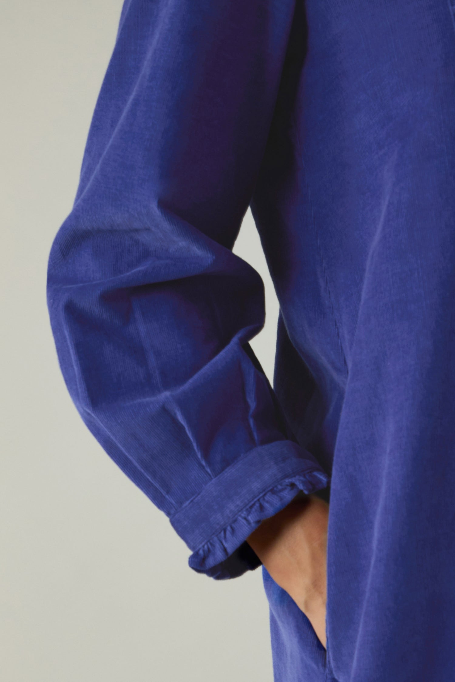 Iris Pinwale Cord Pleated Front Dress