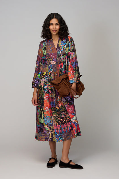 Sahara Winter Patchwork Dress