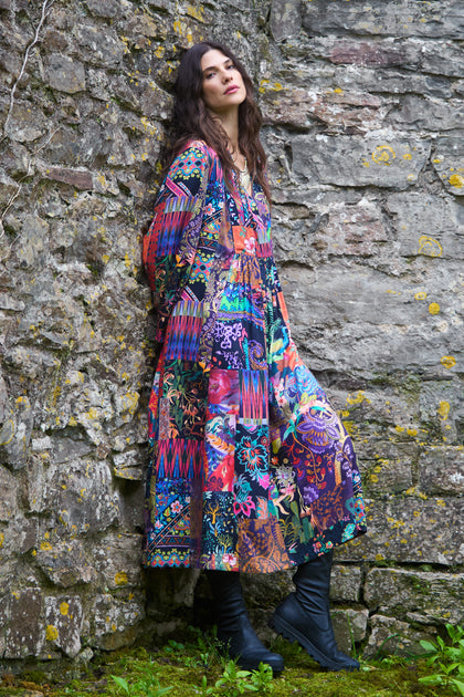 Sahara Winter Patchwork Dress