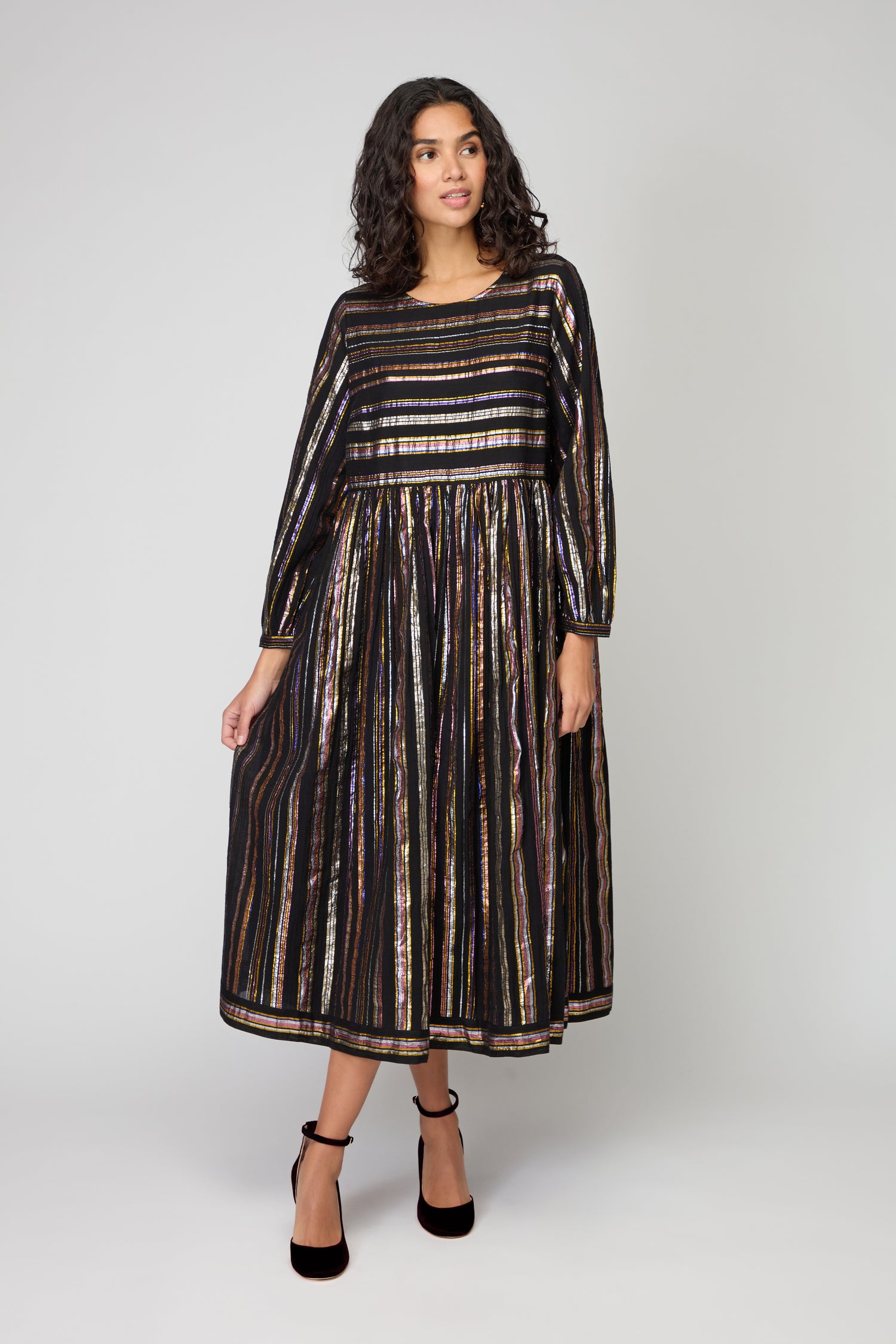 Multi Stripe Lurex Dress