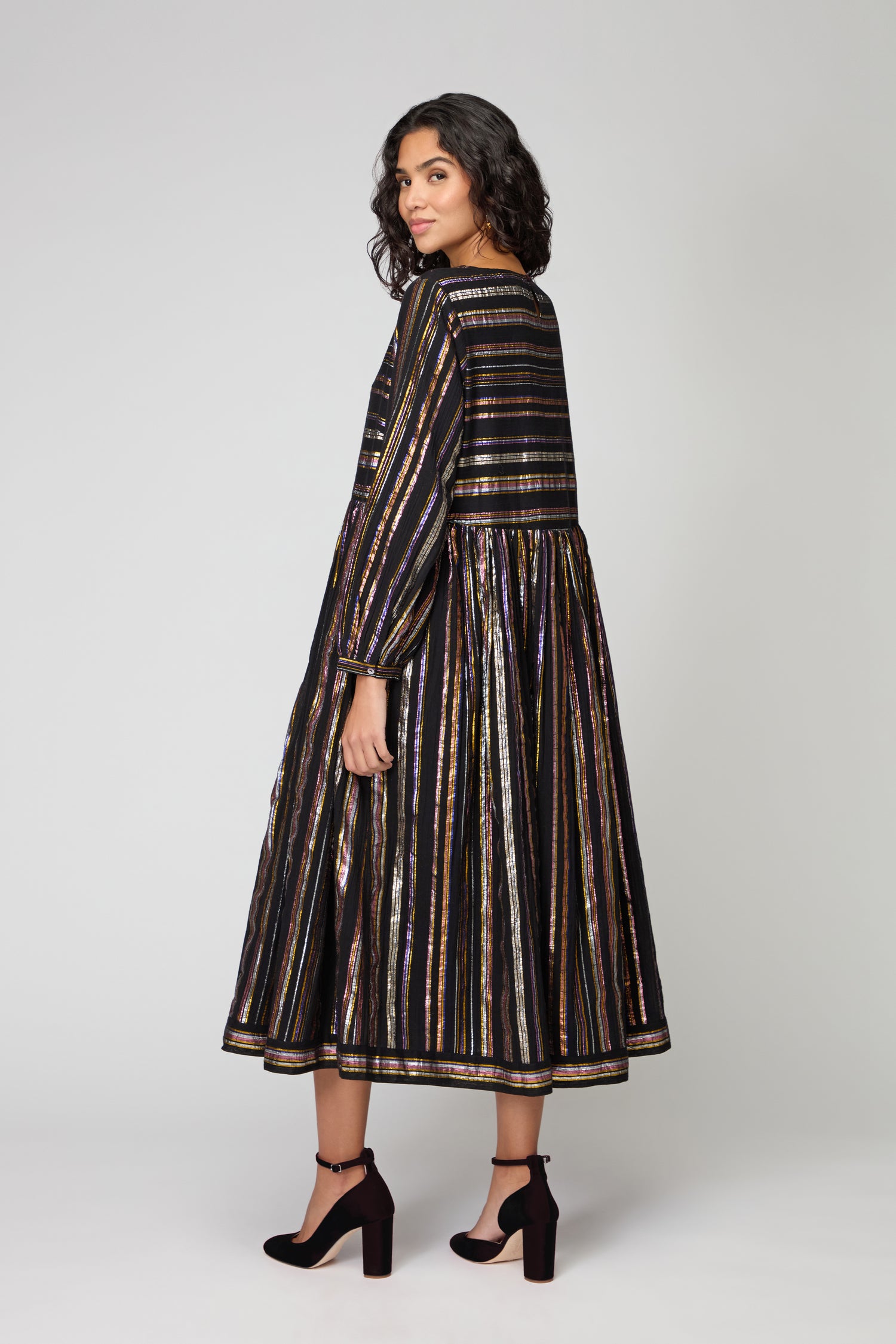 Multi Stripe Lurex Dress