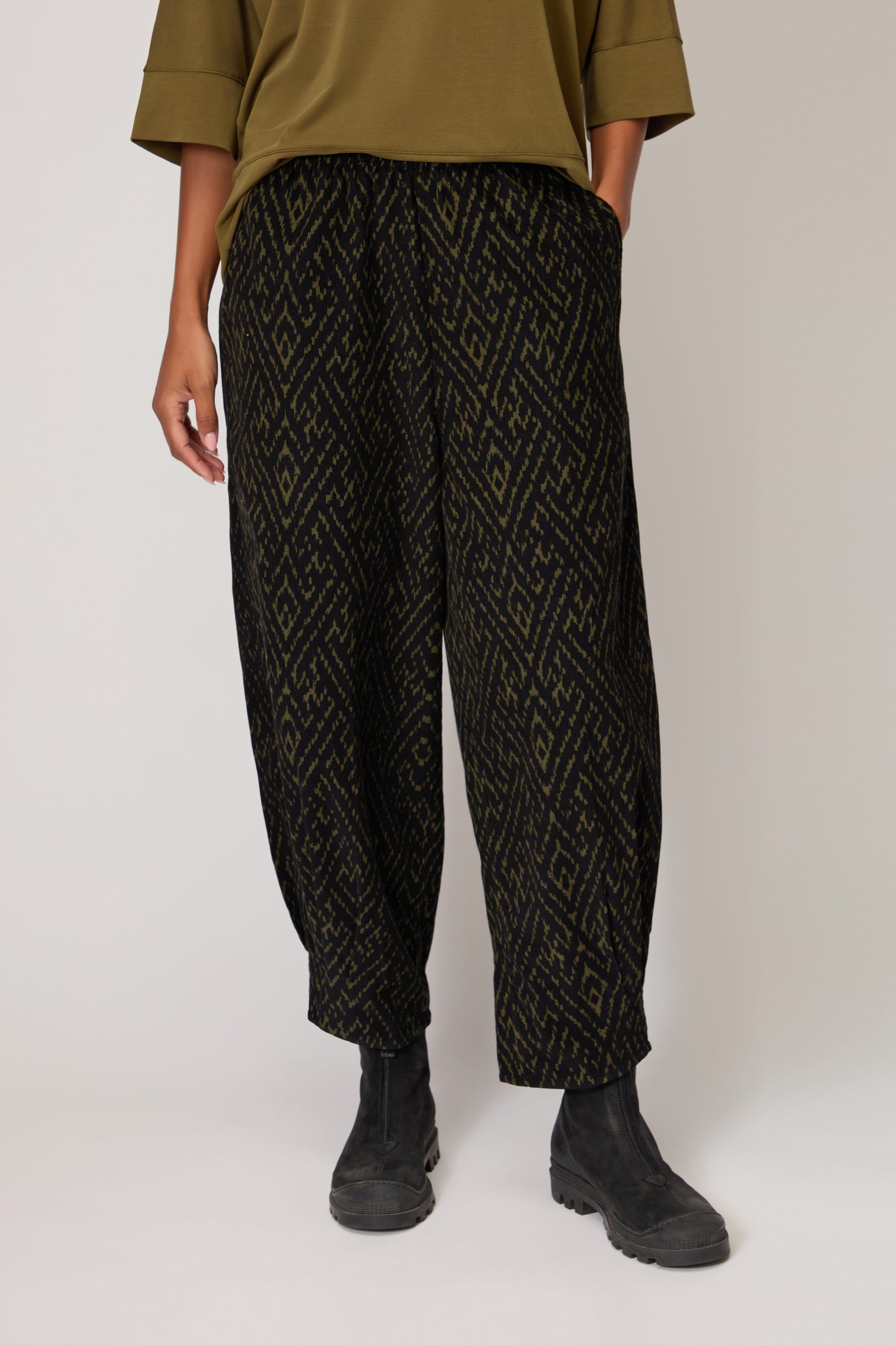 Ornate Textured Cord Bubble Trousers