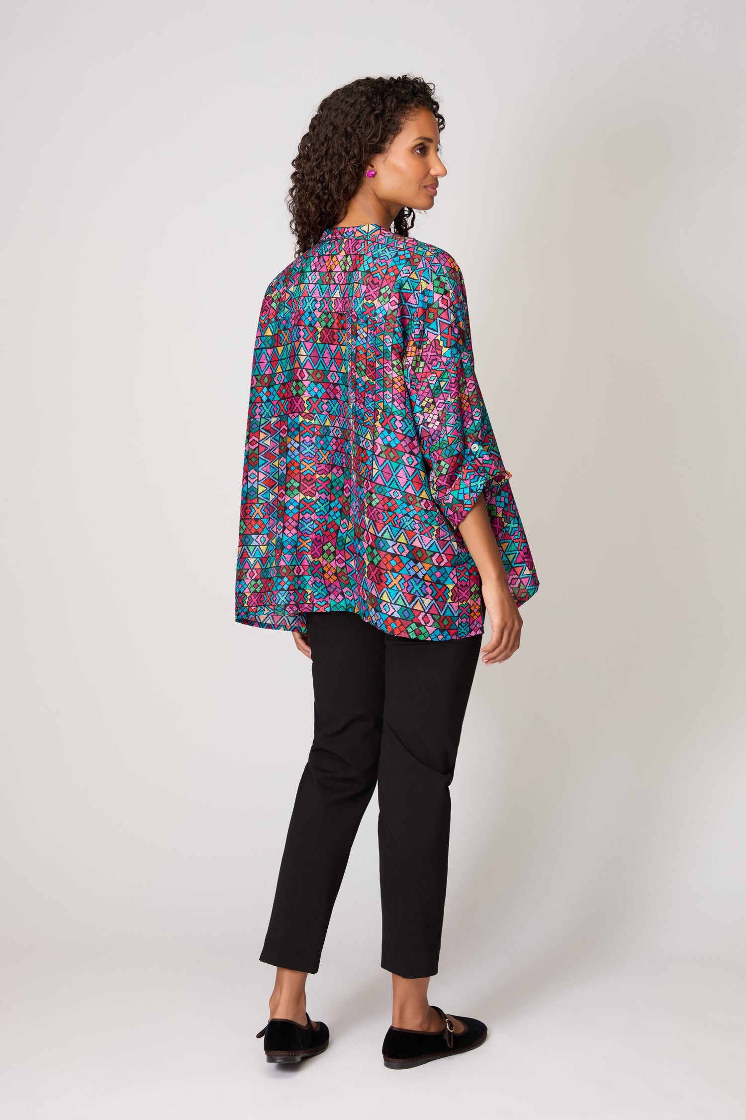 Peruvian Patchwork Silk Shirt