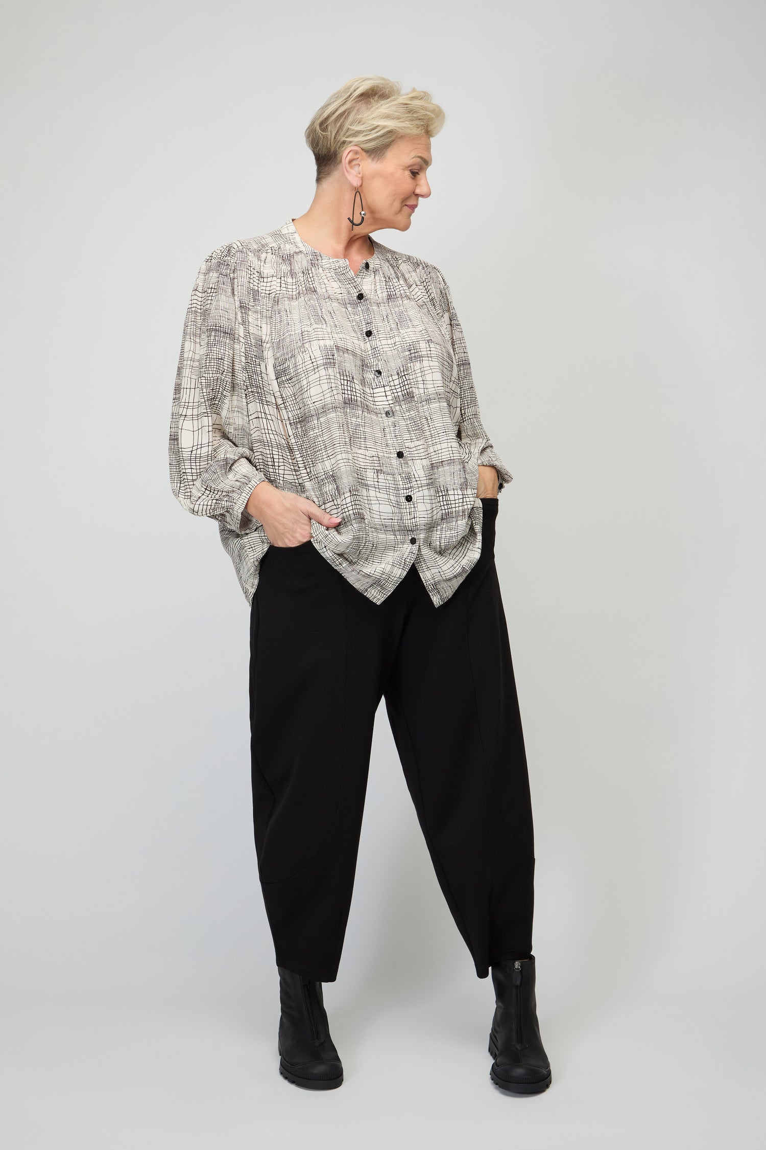 Etched Check Print Shirt