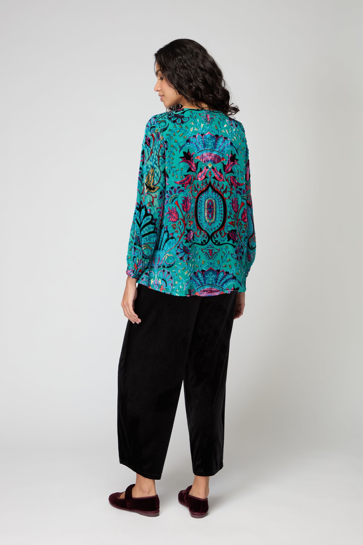 Winter Paisley Devore Top