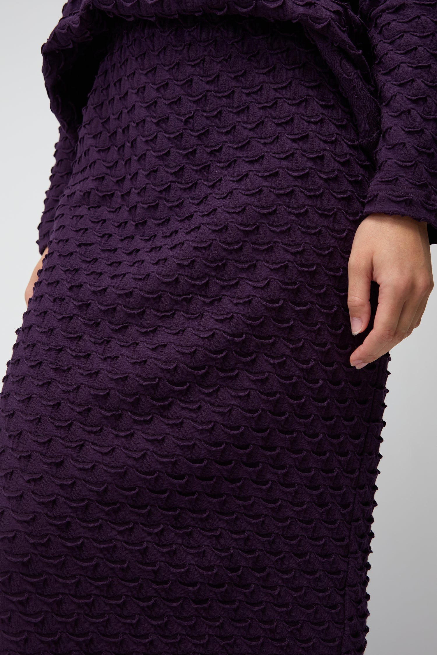 Origami Jersey Damson Tube Skirt