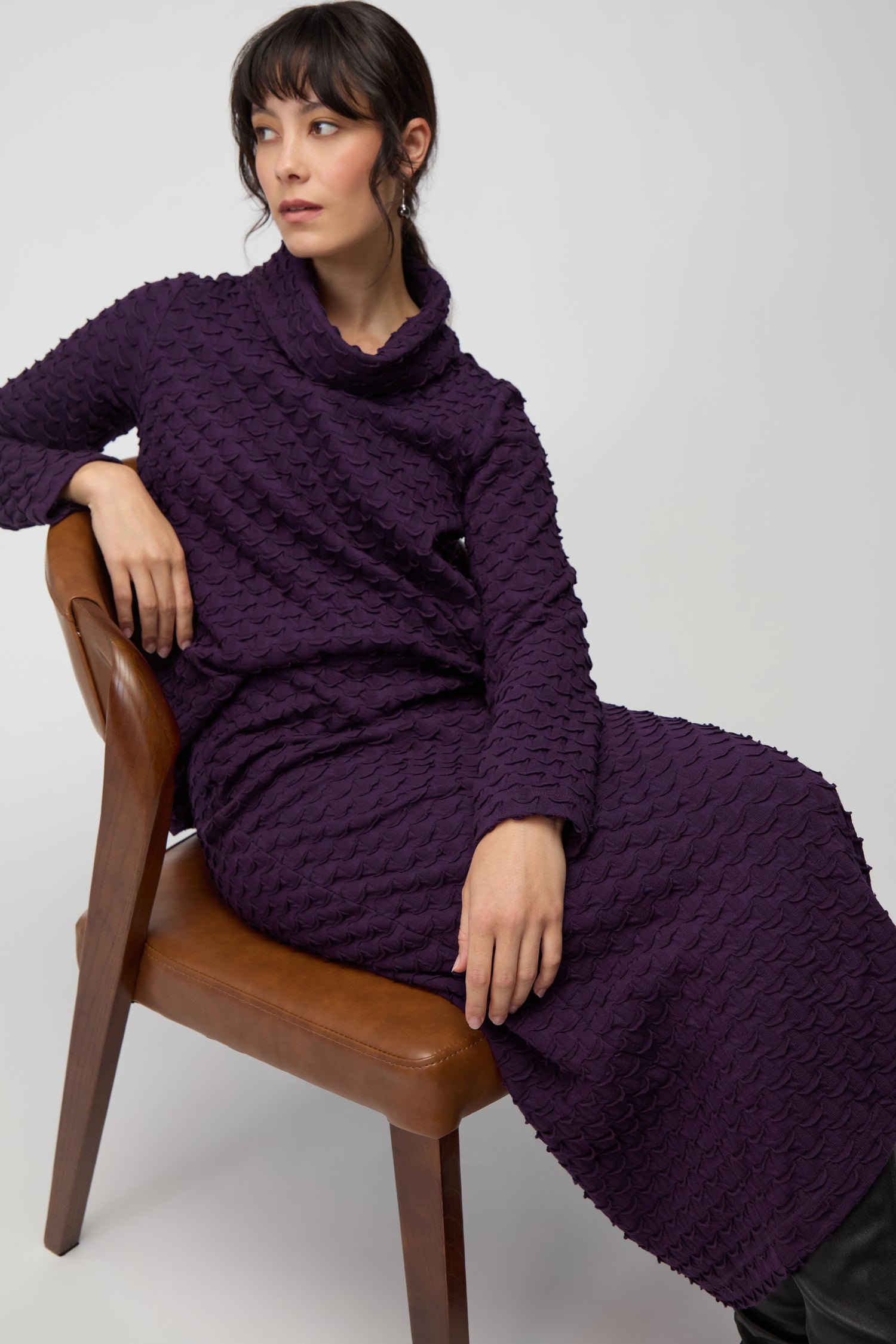 Origami Jersey Damson Tube Skirt