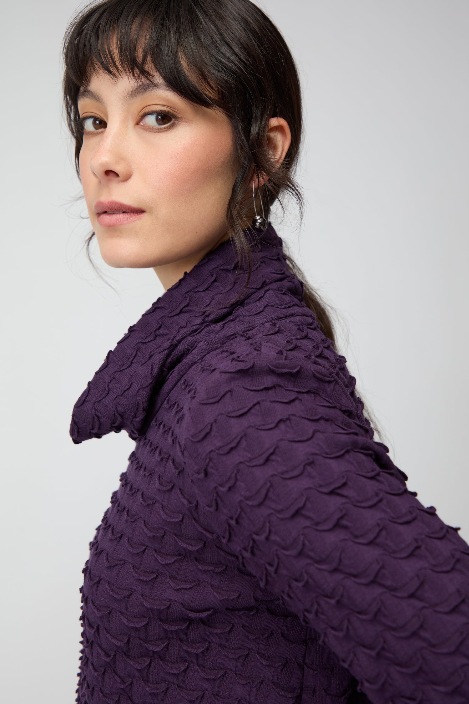 Origami Jersey Cowl Neck Top