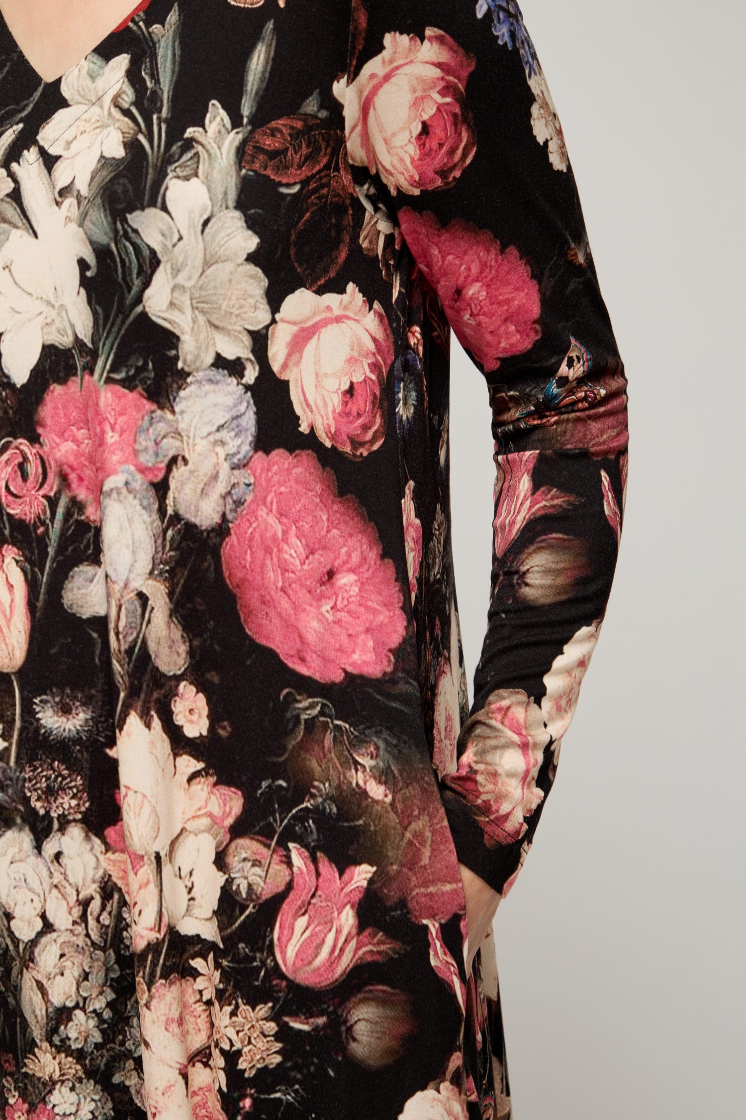 Renaissance Floral Jersey Bubble Dress