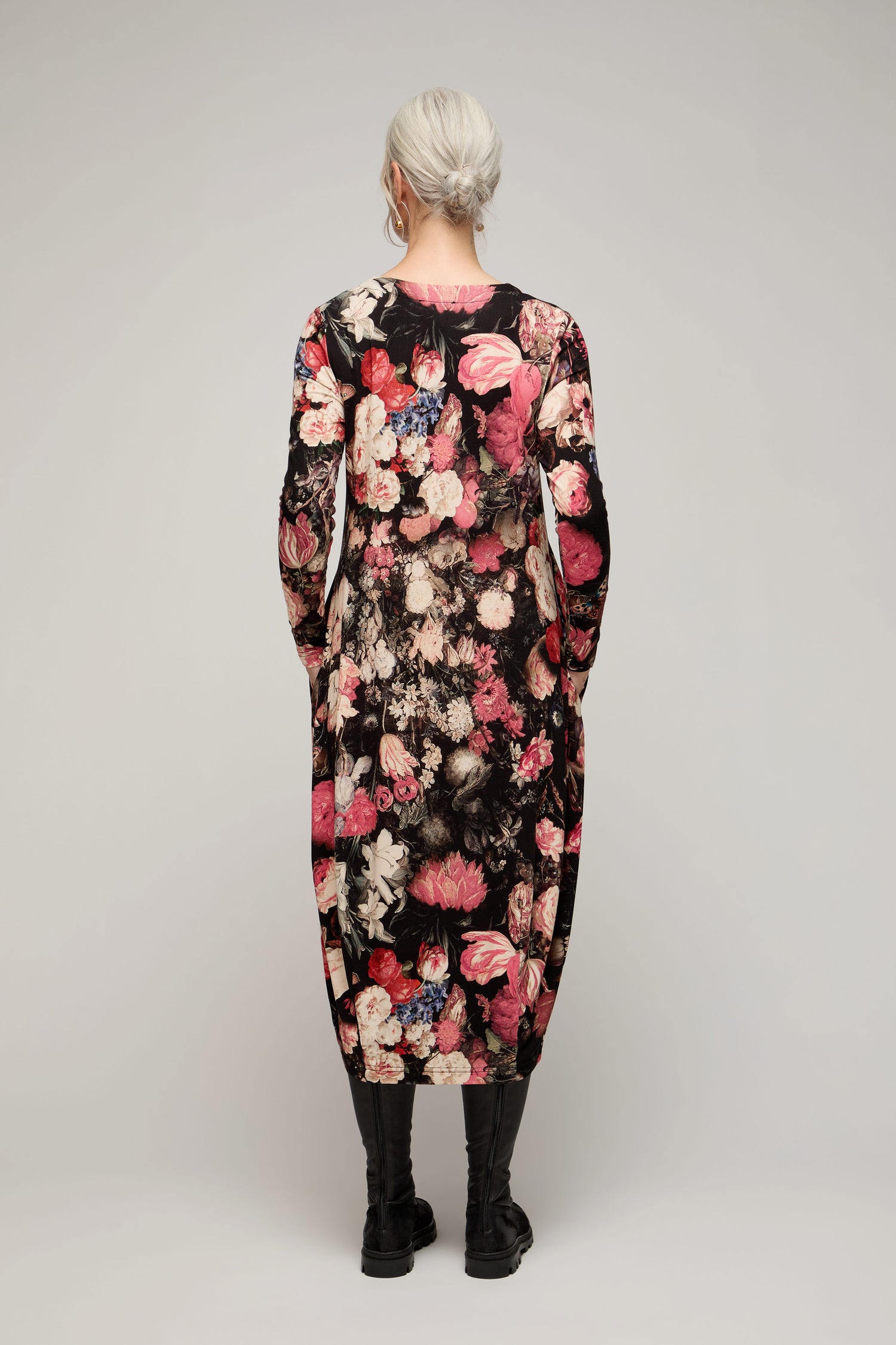 Renaissance Floral Jersey Bubble Dress
