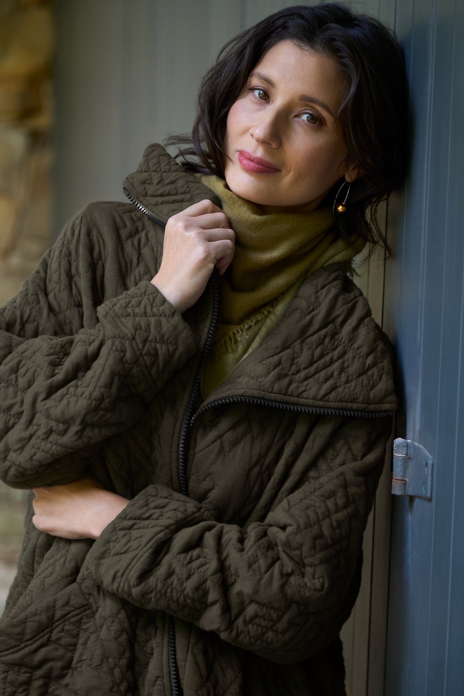 Geo Quilted Cotton Jacket