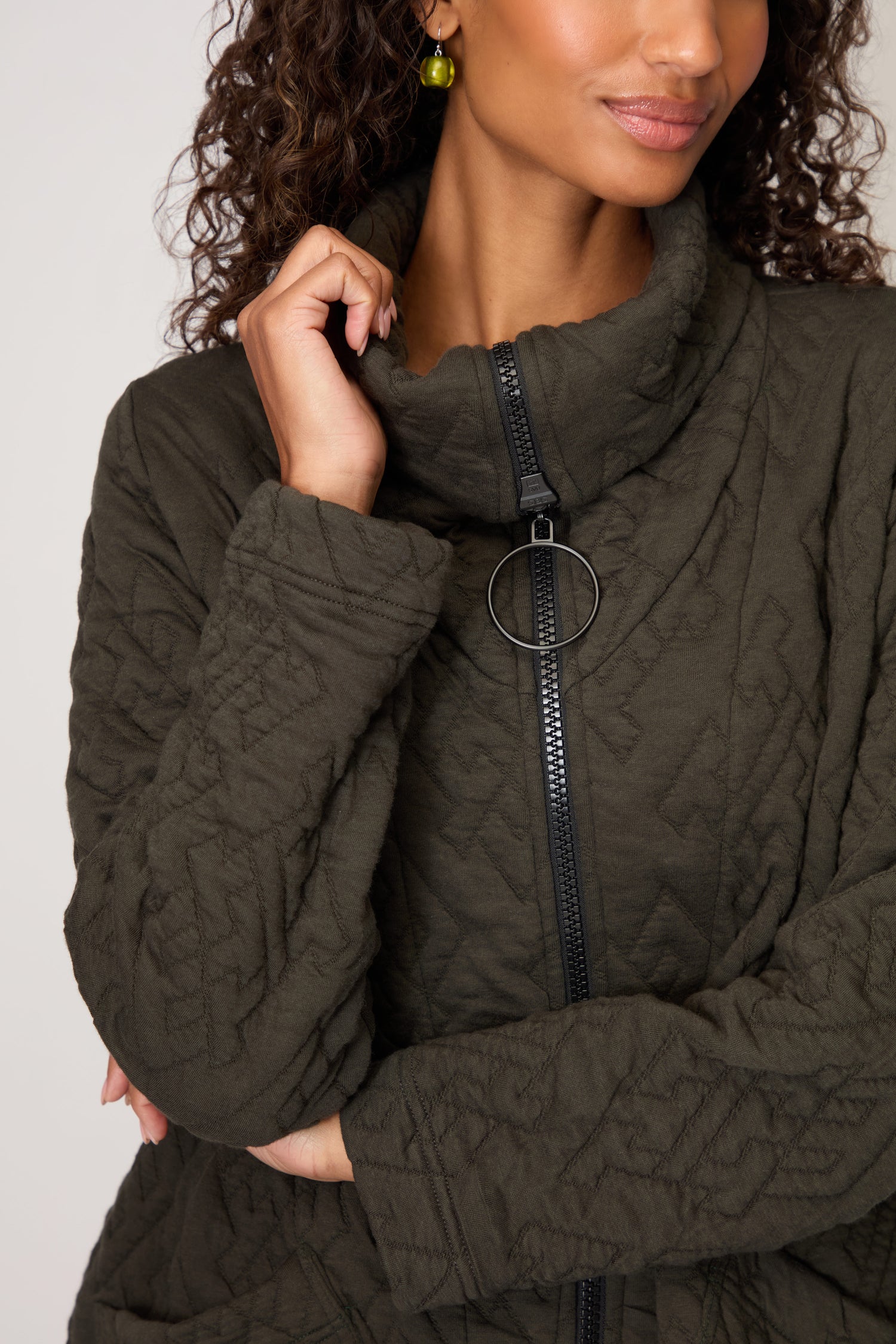 Geo Quilted Cotton Jacket