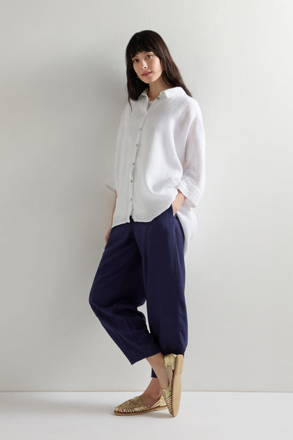Textured Viscose Bubble Trousers
