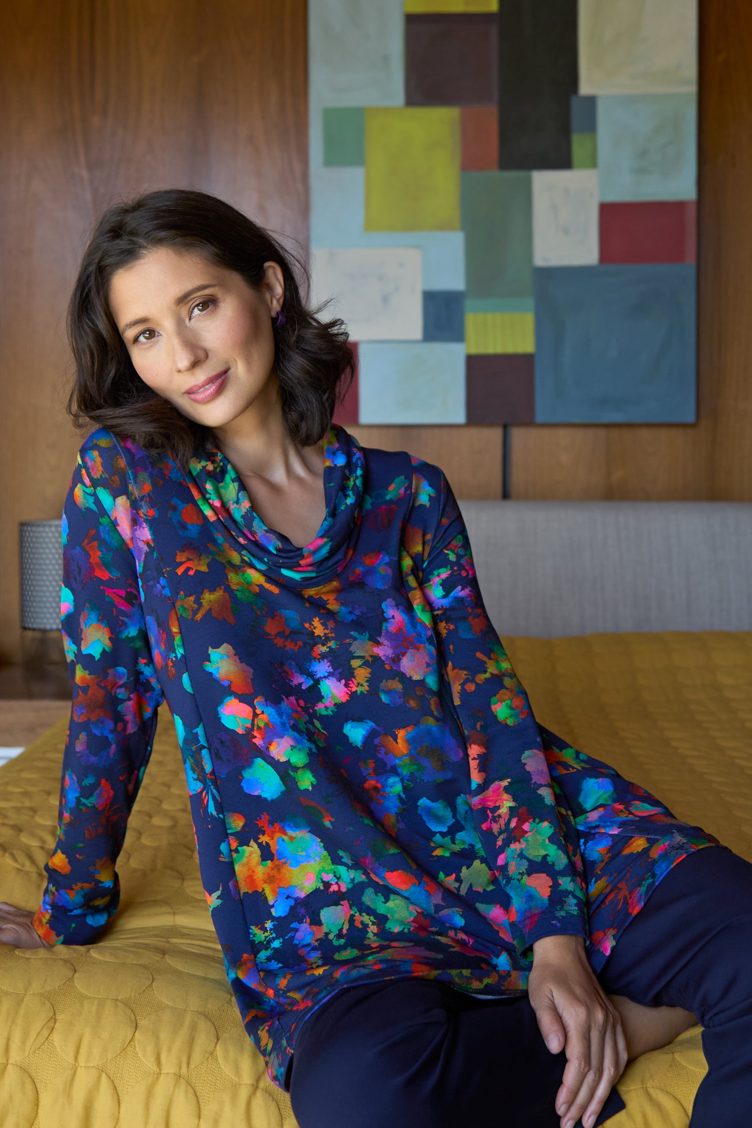 Vivid Petals Jersey Tunic