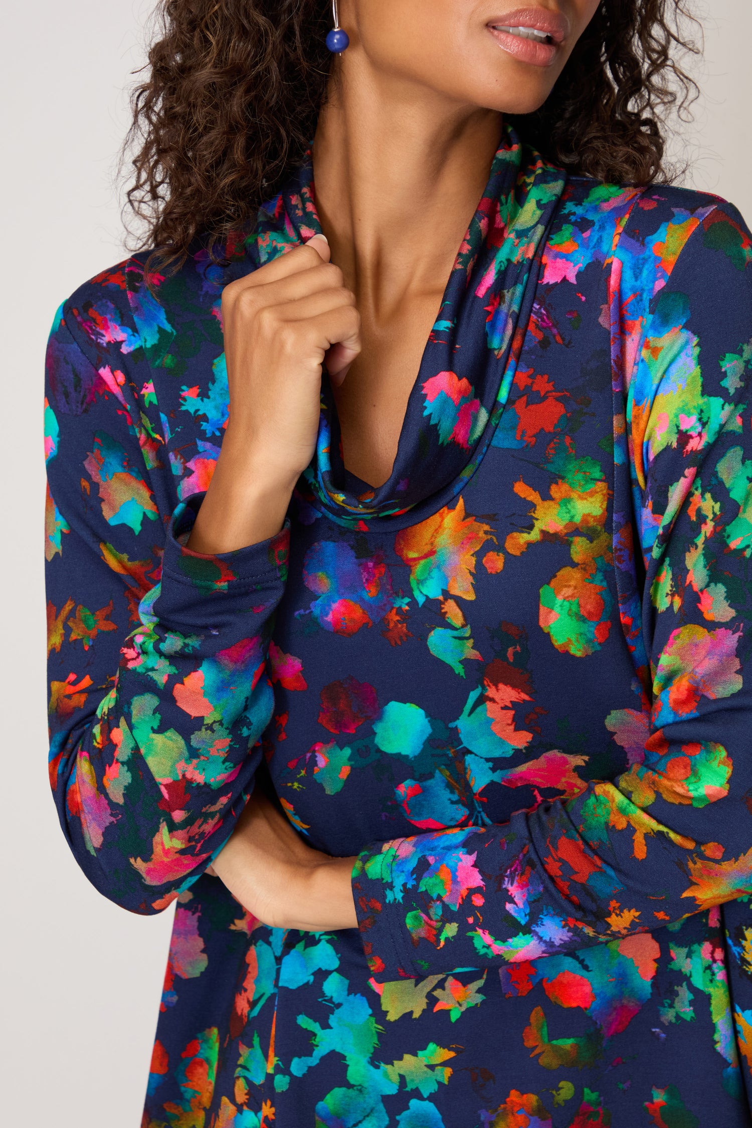 Vivid Petals Jersey Tunic