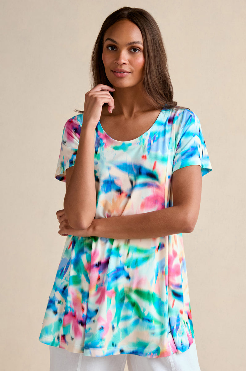 Petal Haze Jersey Tunic – Sahara