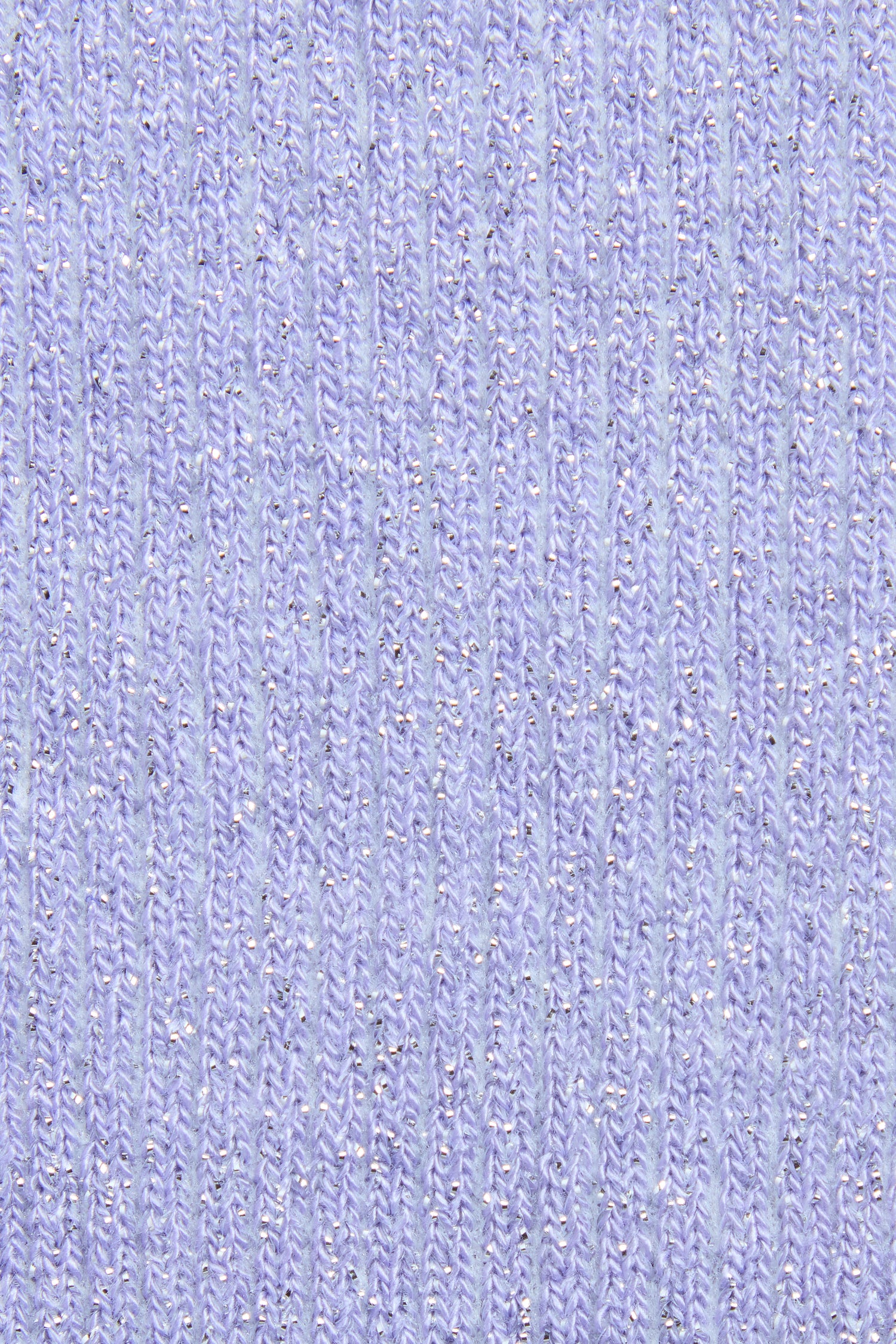 Close-up of Bamboo Sparkle Lilac Socks, featuring lavender knit fabric with vertical ribbed texture and subtle metallic lurex threads for a shimmer effect.