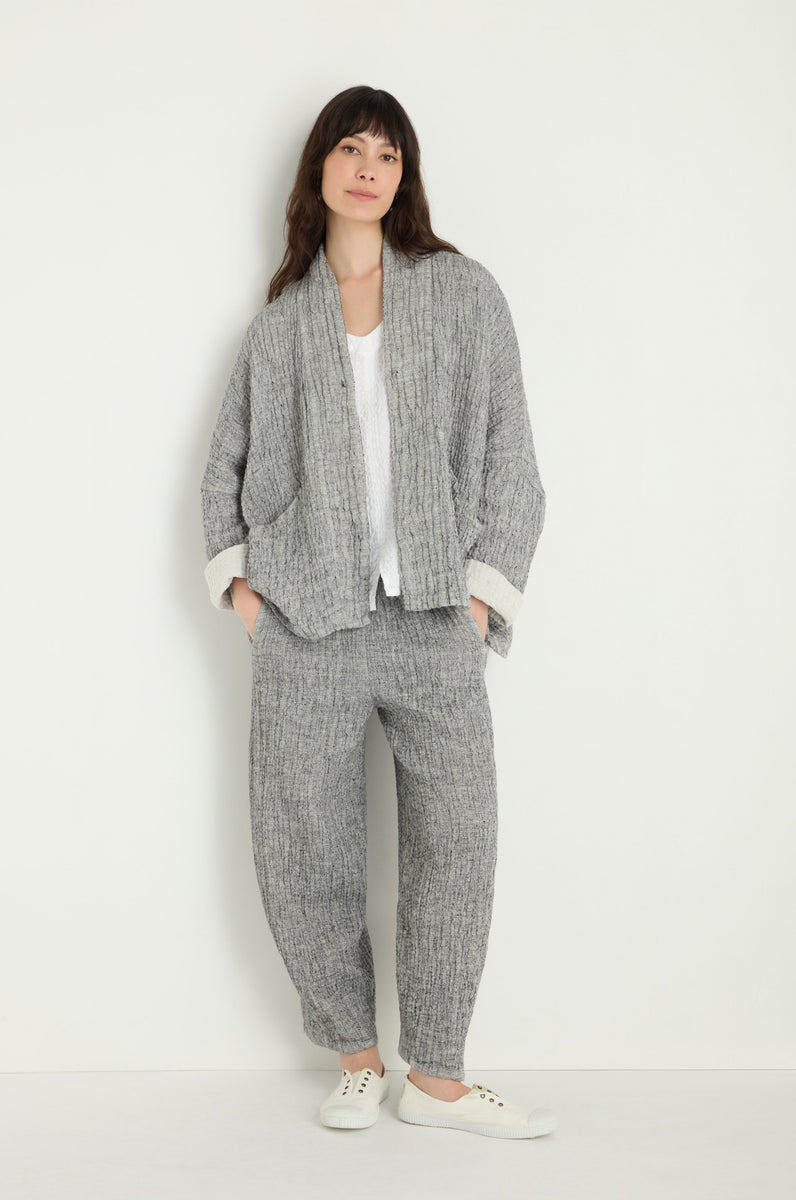 Crinkle Double Face Linen Jacket – Sahara