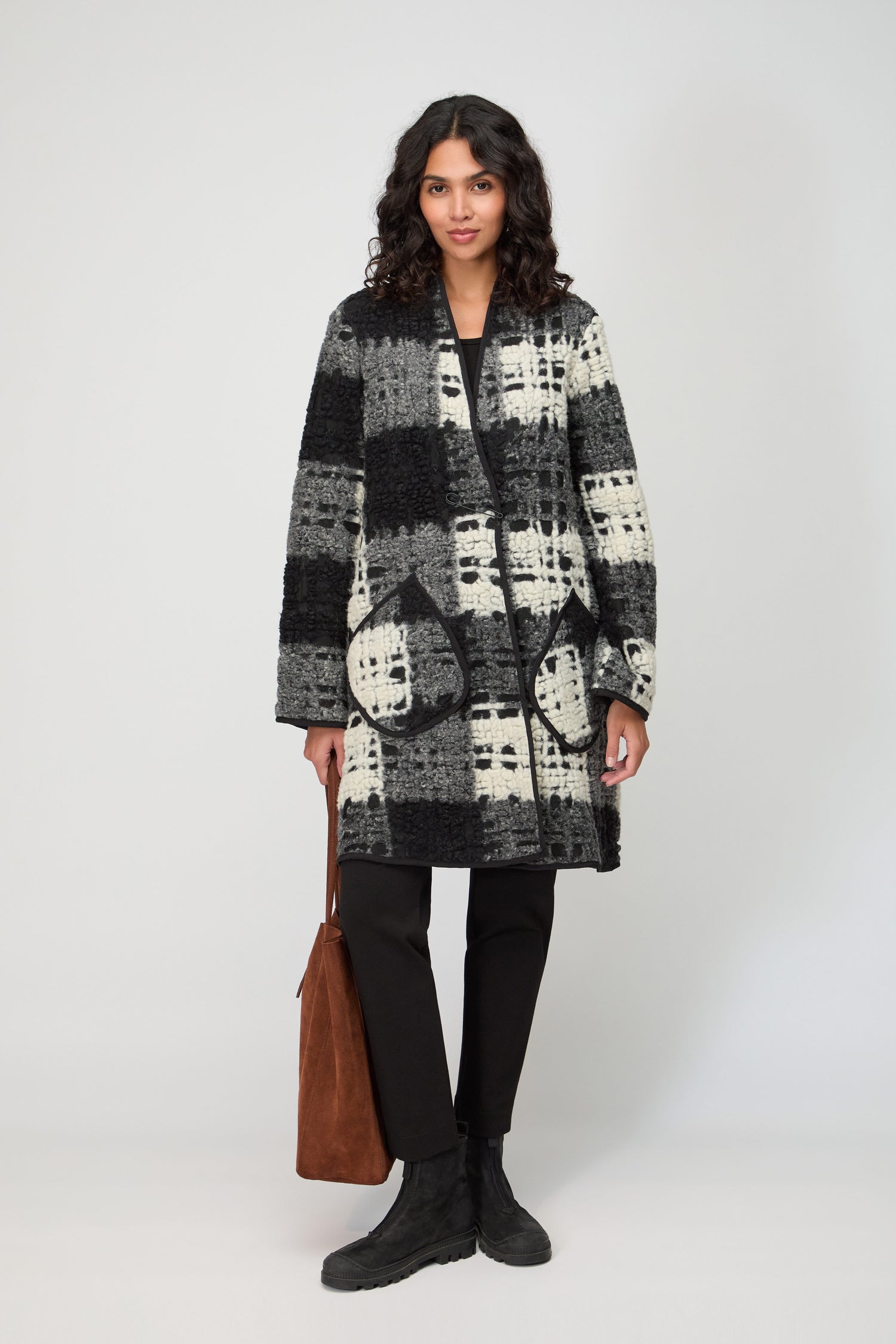 Crochet Check Coat