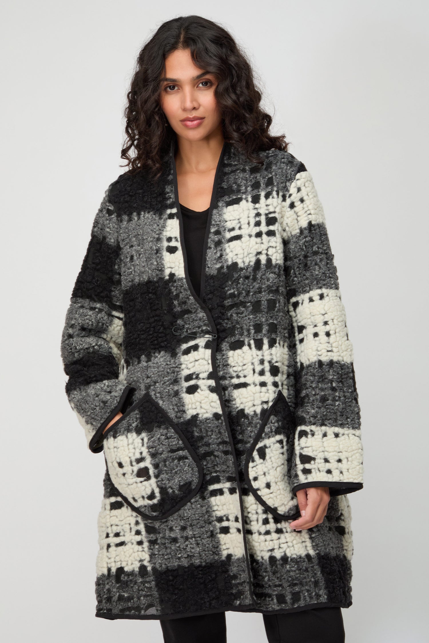 Crochet Check Coat